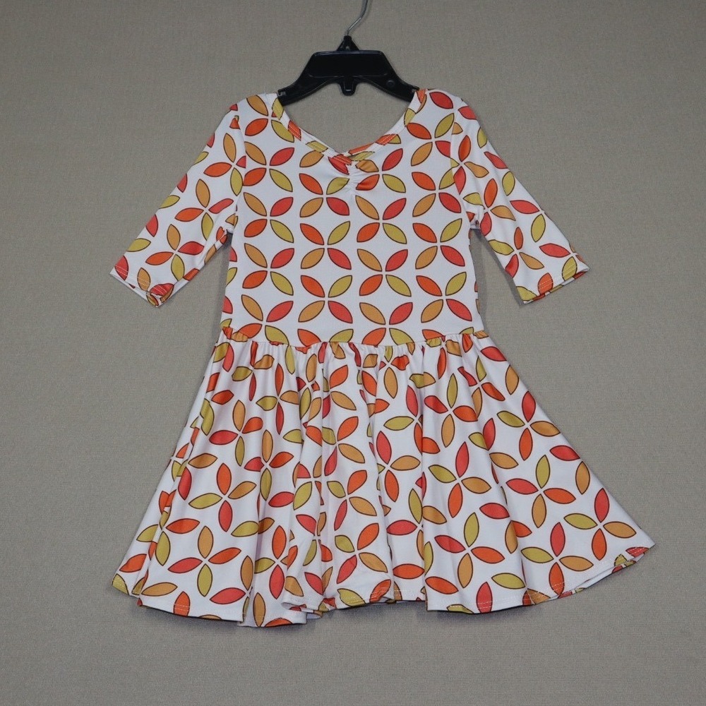 Dot Dot Smile Little Girls Ballerina Dress - Orange - Size 2T